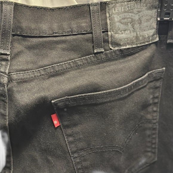 Levi's 502 Men's Black Jeans W38 L 36 - Picture 7 of 9